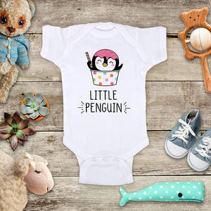 Little Penguin Ice Cream Baby Onesie Bodysuit Infant & Toddler Soft Fine Jersey Shirt - Baby Shower Gift