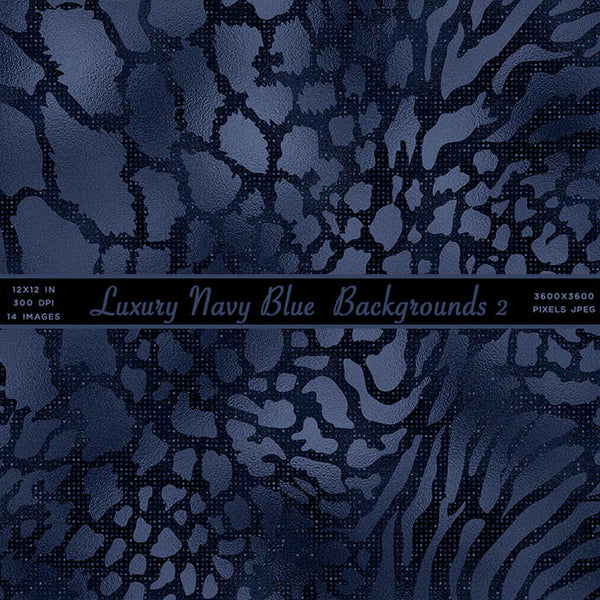 Luxury Navy Blue Backgrounds Vol2 Glitter Foil Texture Digital Paper - 14 High Resolution Images - Instant Download Digital Clip art