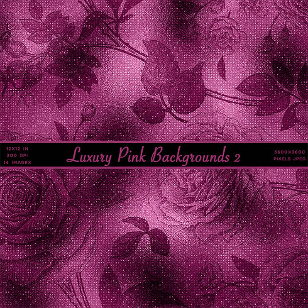 Luxury Pink 02 Glitter Backgrounds - 14 High Resolution Images - Instant Download Digital Clip art