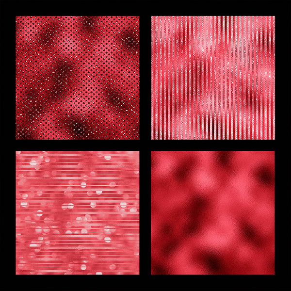 Luxury Red 02 Glitter Animal Prints Backgrounds - 14 High Resolution Images - Instant Download Digital Clip art