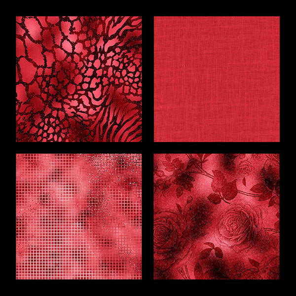 Luxury Red 02 Glitter Animal Prints Backgrounds - 14 High Resolution Images - Instant Download Digital Clip art