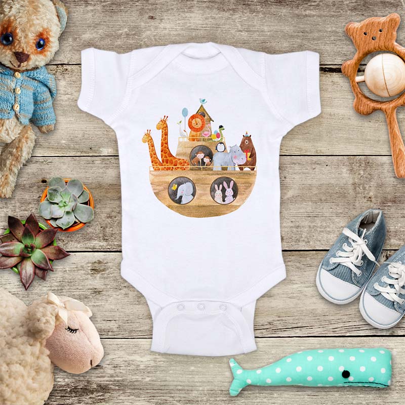 Noah's Ark zoo Animals Baby Onesie Bodysuit Infant, Toddler & Youth Soft Shirt - Baby Shower Gift