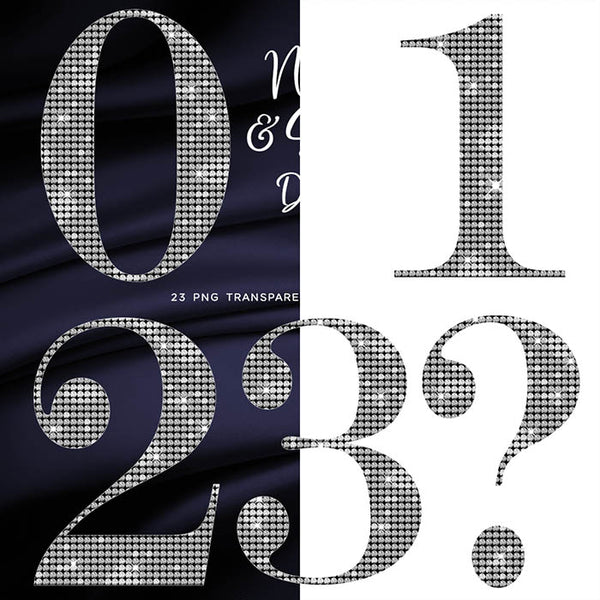 Numbers Symbols Diamonds Capital 01 - These are Clip Art NOT Font - 23 PNG Transparent Images - Instant Download Digital Clip art