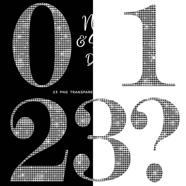 Numbers Symbols Diamonds Capital 01 - These are Clip Art NOT Font - 23 PNG Transparent Images - Instant Download Digital Clip art
