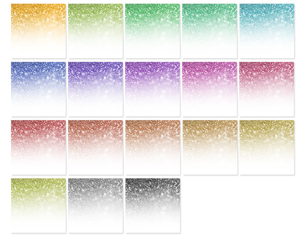 Ombre Glitter Bokeh 18 Backgrounds - Instant Download Digital Clipart for Invitations Cards Party design Backdrop Scrapbooking Kids Crafts