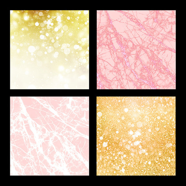 Rose & Gold Glitter Bokeh Backgrounds Instant Download Digital Clip art