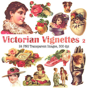 Victorian Vignettes 02 - 24 PNG Transparent Images High Resolution Images - Instant Download Digital Clip art