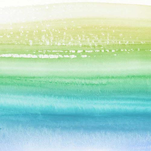Watercolor Painting Background Texture - Beach Tropical Ocean with Land in Sight Hand painted Instant Download Digital Clipart