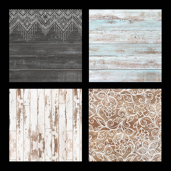 Rustic Wood & Lace 1 - 12 High Resolution Images - Instant Download Digital Clip art