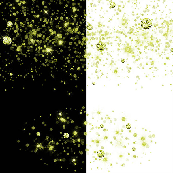 Yellow Green Round Glitter Dust & Diamonds 01 - sparkly 8 PNG Transparent Overlays High Resolution - Instant Download Digital Clip art