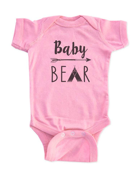 Baby Bear Tepee hipster arrow boho baby onesie Infant & Toddler Soft Shirt - baby birth pregnancy announcement Baby shower gift onesie