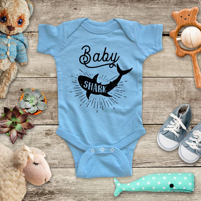 Baby Shark jaws shark week kids baby onesie shirt - Infant & Toddler Youth Soft Fine Jersey Shirt
