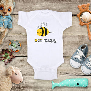 Bee happy cutee buzzing bee baby onesie bodysuit Infant Toddler Youth Shirt Baby shower gift