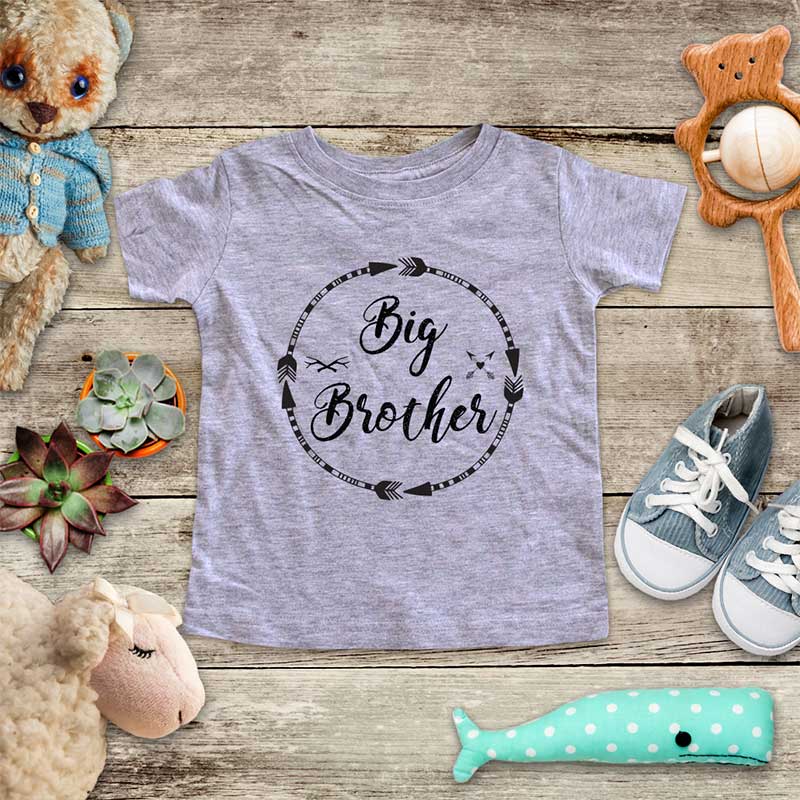 Big Brother  - Circle Arrows hipster arrow boho design baby onesie Infant & Toddler Soft Shirt baby birth pregnancy announcement