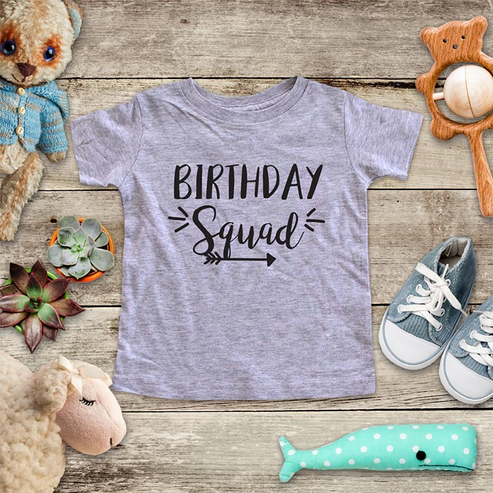 Birthday Squad - boho birthday party kids baby onesie shirt - Infant & Toddler Youth Soft Fine Jersey Shirt