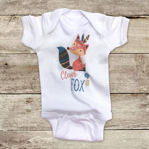 Clever Fox Boho Bohemian hipster design - Infant & Toddler Shirt or Baby Onesie