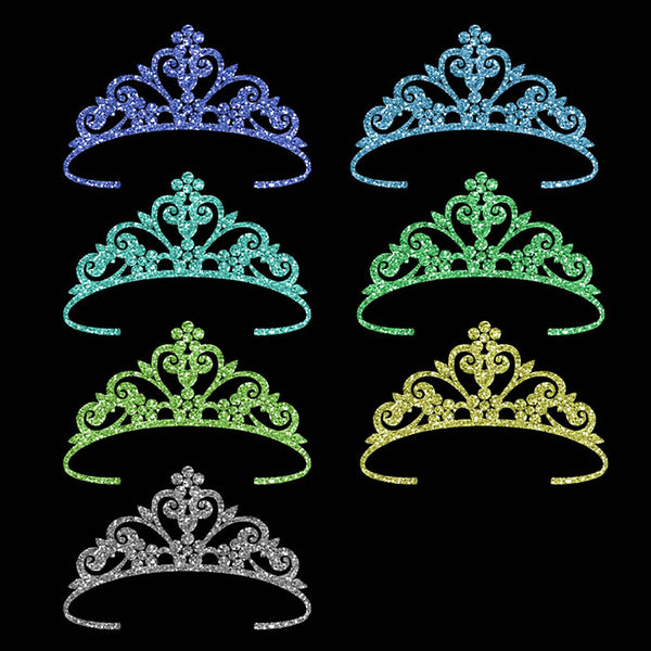 Glitter Crown 08 - 15 Different Colors PNG Transparent Images - Instant Download Digital Clip art