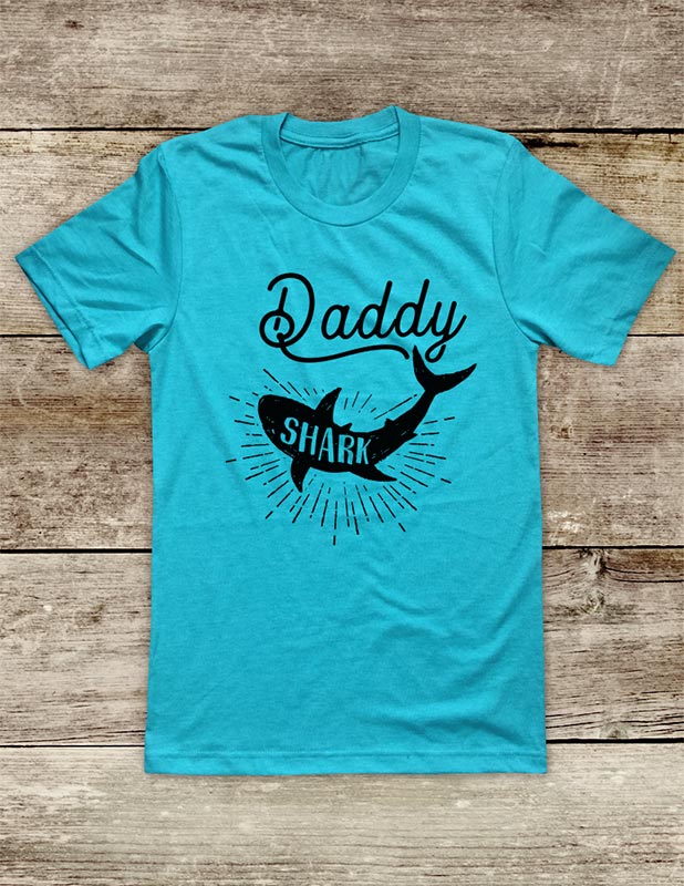 Daddy Shark New Dad Soft Unisex Men or Women Short Sleeve Jersey Tee Shirt