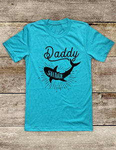 Daddy Shark New Dad Soft Unisex Men or Women Short Sleeve Jersey Tee Shirt