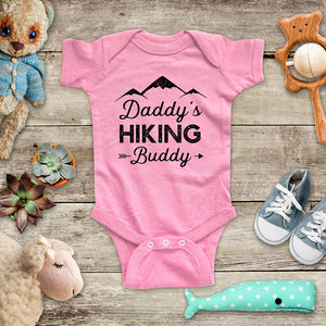 Daddy's Hiking Buddy - hiker fitness workout hike mountain baby shower gift for dad father baby onesie kids shirt Infant & Toddler Youth Shirt