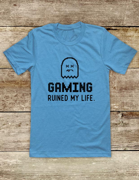 Gaming Ruined My Life. - funny Video Game Soft Unisex Men or Women Short Sleeve Jersey Tee Shirt