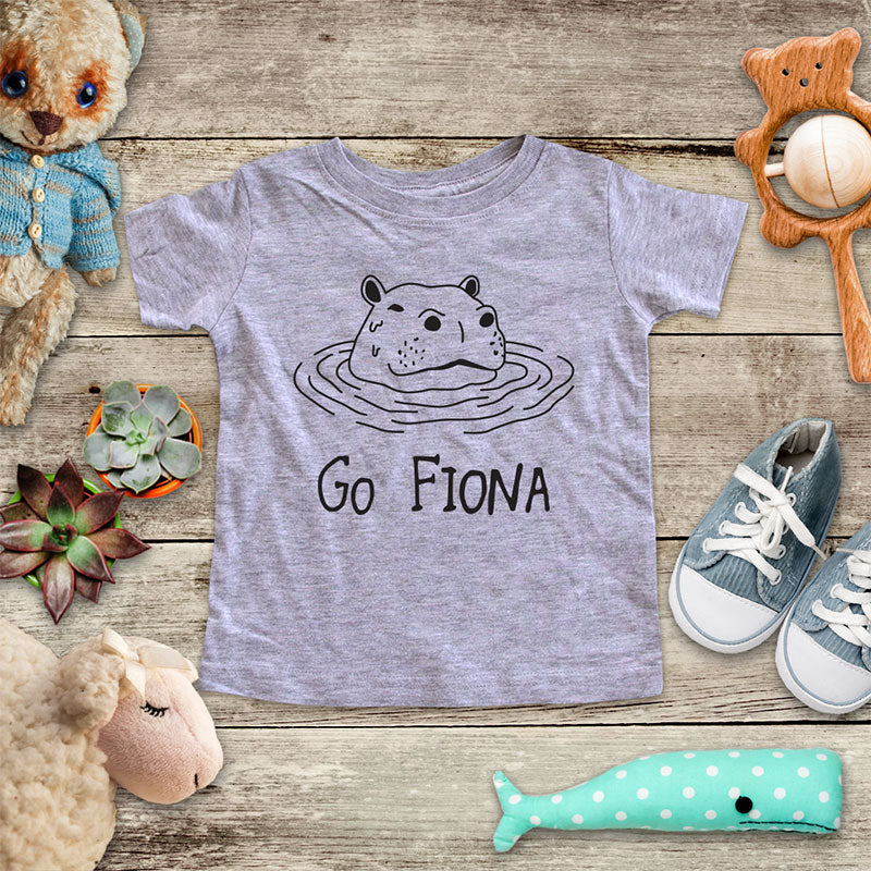 Go Fiona Hippo graphic hippopotamus - animal zoo trip baby onesie shirt - Infant & Toddler Youth Soft Fine Jersey Shirt