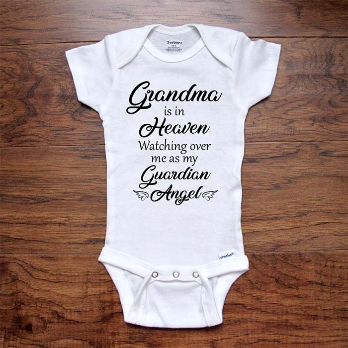Grandma is in Heaven Watching over me Guardian Angel baby onesie shirt Infant, Toddler & Youth Shirt