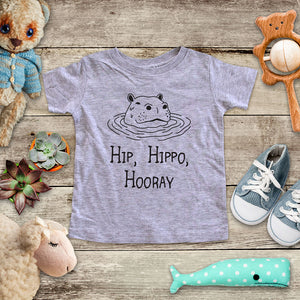 Hip, Hippo Hooray hippopotamus (d1) - animal zoo trip baby onesie shirt - Infant & Toddler Youth Soft Fine Jersey Shirt
