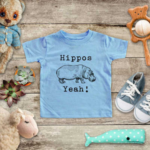 Hippos Yeah! hippopotamus - animal zoo trip baby onesie shirt - Infant & Toddler Youth Soft Fine Jersey Shirt