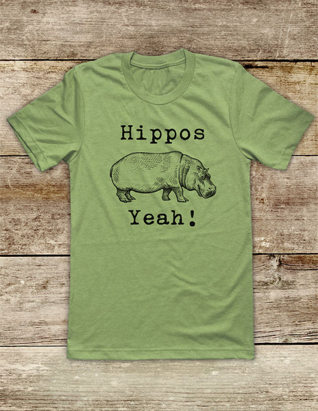 Hippos Yeah! Hippopotamus Animal Zoo Trip Soft Unisex Men or Women Short Sleeve Jersey Tee Shirt