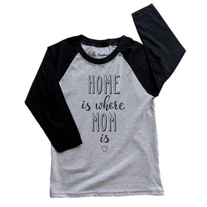 Home is where Mom is - Youth Unisex Three-Quarter Sleeve Raglan T-Shirt