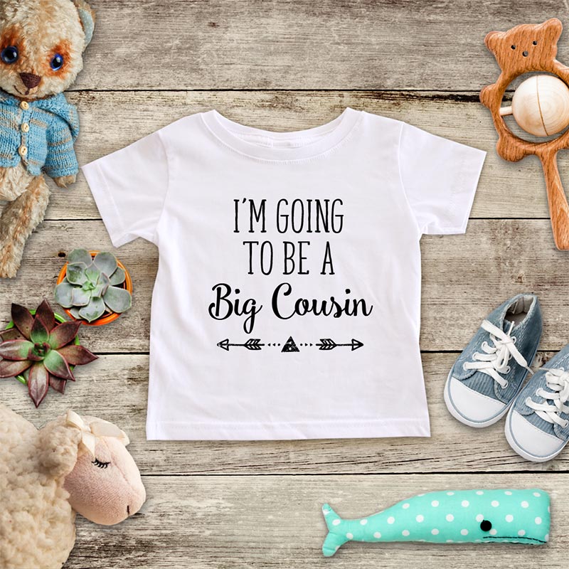 I'm Going to be a Big Cousin  - hipster arrow boho design baby onesie Infant & Toddler Youth Soft Shirt baby birth pregnancy announcement