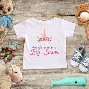 I'm Going to be a Big Sister Unicorn - Onesie Infant Toddler & Youth Soft Fine Jersey Shirt