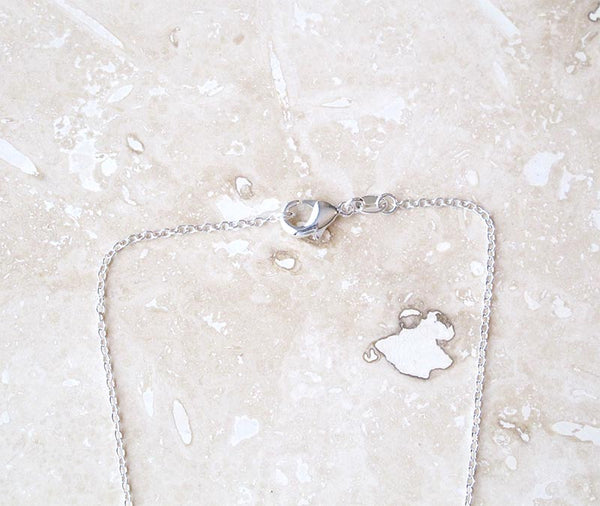Water seafoam color Sea Glass Beads on Silver-plated chain necklace - Handmade Jewelry - beach mermaid boho jewelry