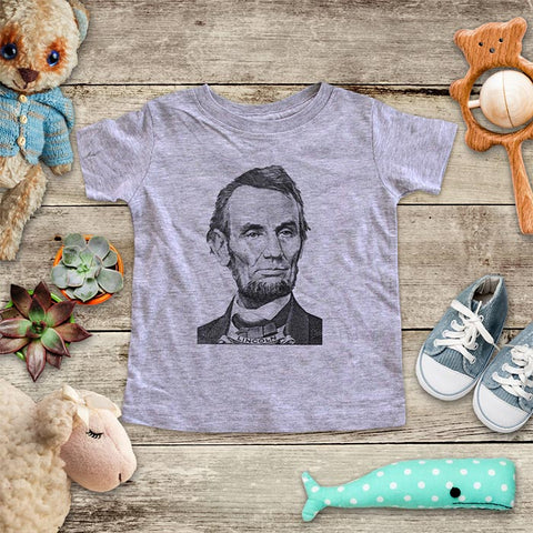 Lincoln Abraham portrait President baby onesie shirt - Infant & Toddler Youth Soft Fine Jersey Shirt