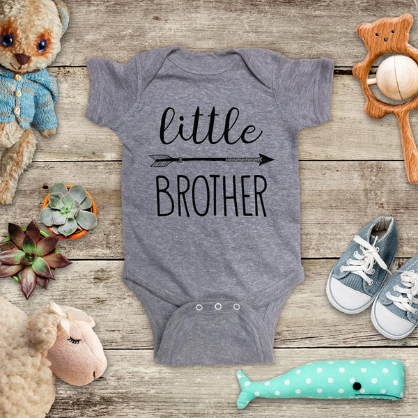 little Brother hipster arrow boho baby onesie Infant & Toddler Soft Shirt - design by Hello Handmade baby birth pregnancy announcement matches Big Brother Shirt