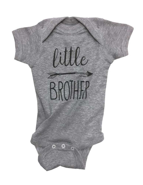 little Brother hipster arrow boho baby onesie Infant & Toddler Soft Shirt - design by Hello Handmade baby birth pregnancy announcement matches Big Brother Shirt
