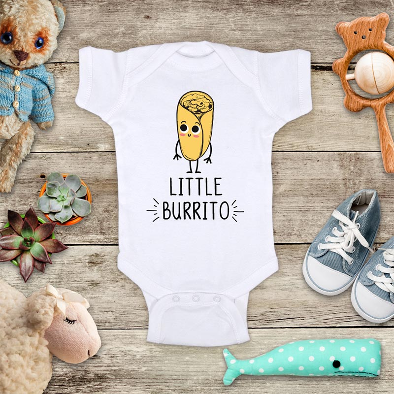 Little Burrito - Funny Mexican food Baby Onesie Bodysuit Infant & Toddler Soft Fine Jersey Shirt - Baby Shower Gift