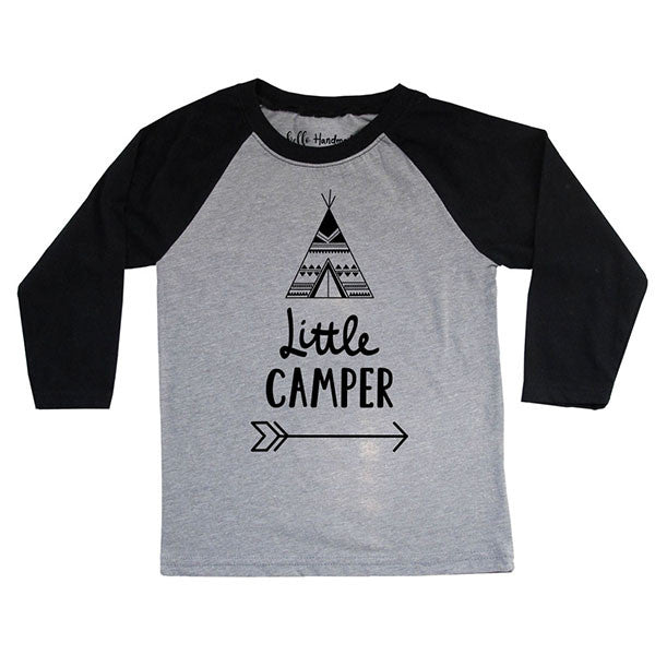 Little Camper - Youth Unisex Three-Quarter Sleeve Raglan T-Shirt