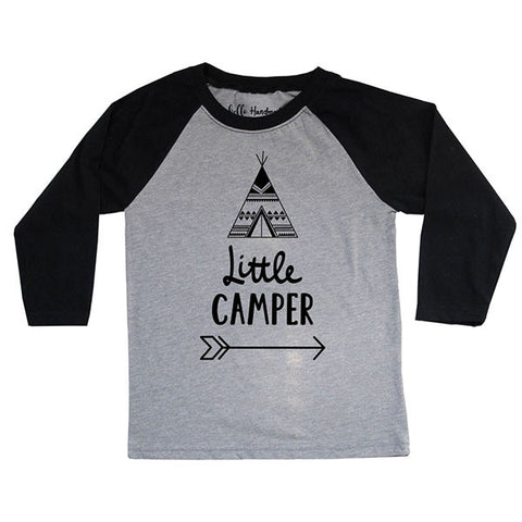 Little Camper - Youth Unisex Three-Quarter Sleeve Raglan T-Shirt