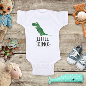 Little Dino T Rex dinosaur cute Baby Onesie Bodysuit Infant & Toddler Soft Fine Jersey Shirt - Baby Shower Gift