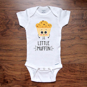 Little Muffin - Funny cute food Baby Onesie Bodysuit Infant & Toddler Soft Fine Jersey Shirt - Baby Shower Gift