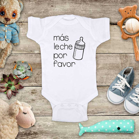 Mas Leche Por favor - funny onesie spanish more milk please - cute kids baby onesie shirt - Infant & Toddler Youth Soft Fine Jersey Shirt