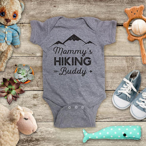 Mommy's Hiking Buddy - hiker fitness workout hike mountain baby shower gift for mom mother baby onesie kids shirt Infant & Toddler Youth Shirt
