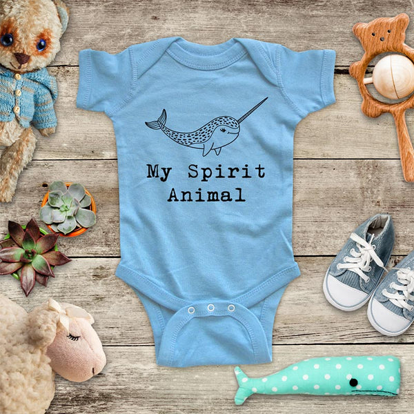 Narwhal My Spirit Animal animal zoo trip ocean baby onesie kids shirt Infant & Toddler Shirt