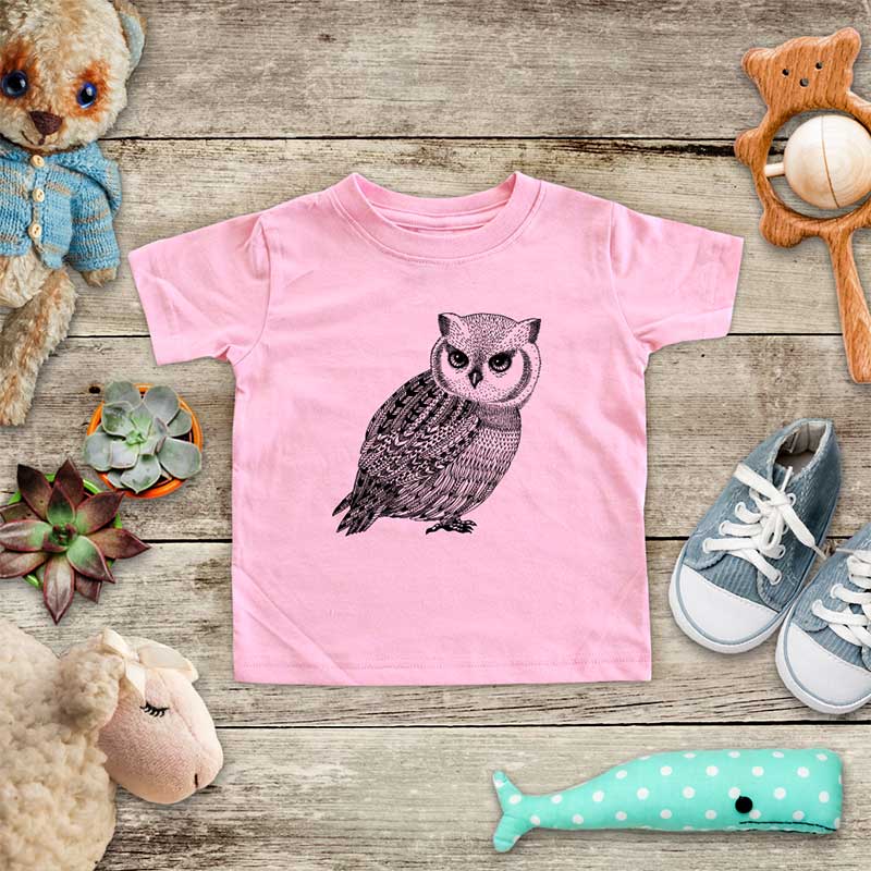 Owl graphic boho baby onesie kids shirt - Infant & Toddler Youth Shirt