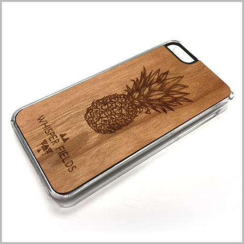 Pineapple Engraved Cherry Wood