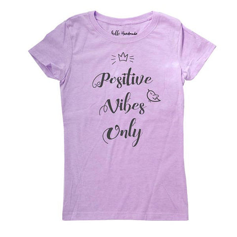 Positive Vibes Only - Kids Youth Girls Tee Shirt
