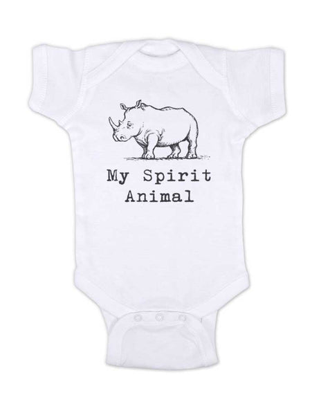 Rhino My Spirit Animal Rhinoceros animal zoo trip baby onesie kids shirt Infant & Toddler Shirt