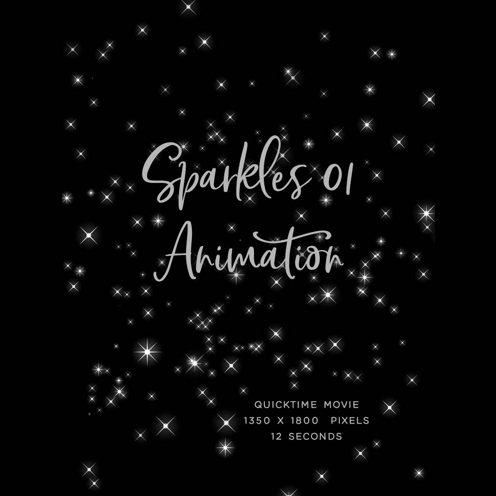Sparkles 01 Quicktime Movie Animation with alpha Transparency for Tik Tok, youtube, etc. - Instant Download Digital Clip art